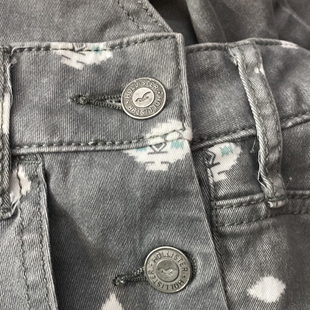 Hollister Grey Patterned Overalls, EUC - Picture 5 of 6